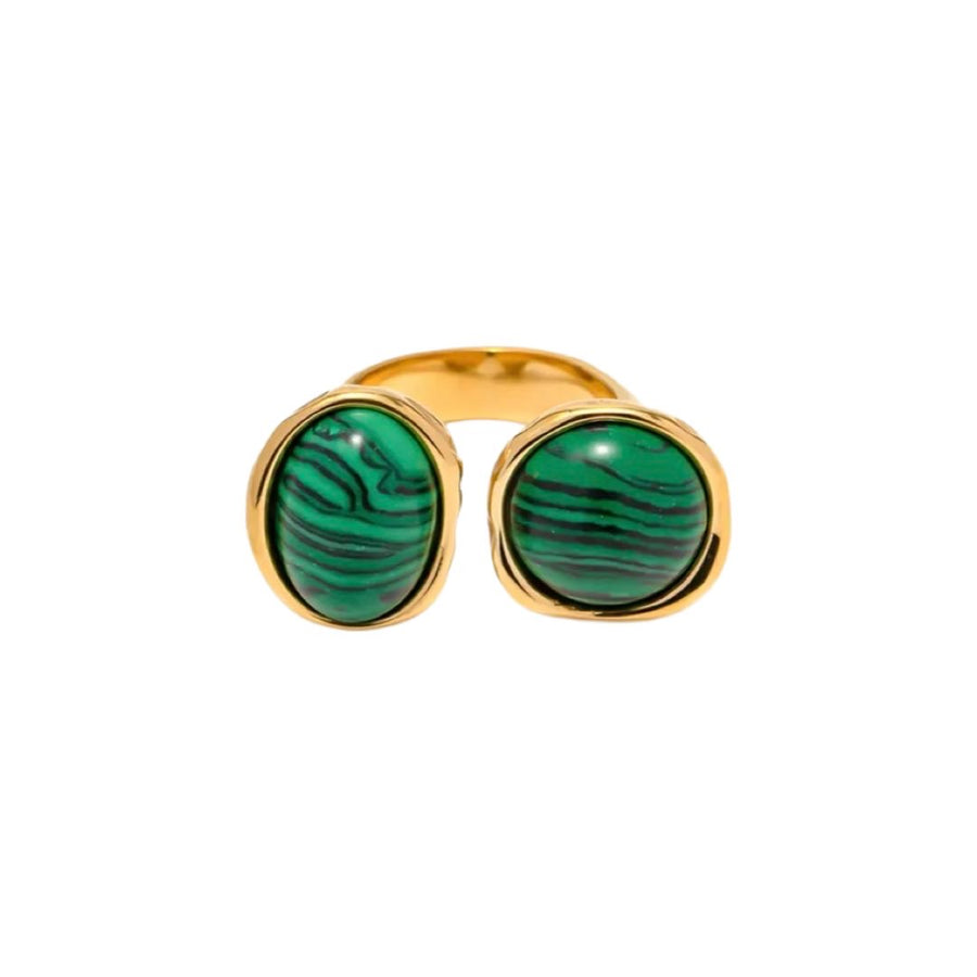 Anello Pietre Verdi Maxi Vintage