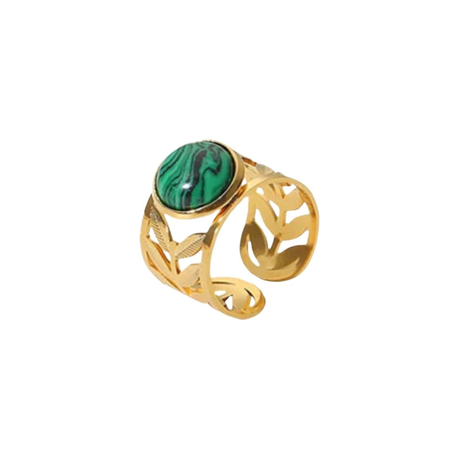 Anello fascia Vintage pietra verde