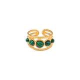 Anello 5 malachite